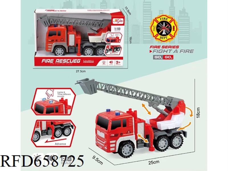 ACOUSTO-OPTIC INERTIAL FIRE LADDER TRUCK