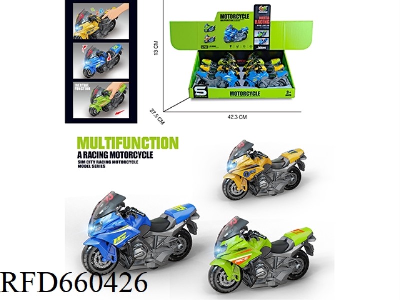 1:20 BMW MOTORBIKE RACING (INERTIA & LIGHTS & MUSIC) 6PCS