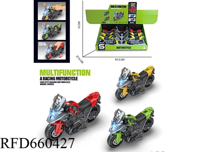 1:20 WATERBIRD MOTORCYCLE RACING (INERTIA & LIGHTS & MUSIC) 6PCS