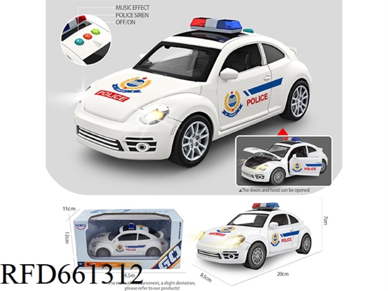 INERTIAL POLICE CAR (3 KEYS WITH LIGHTS AND MUSIC)