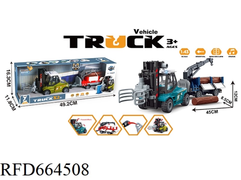 INERTIAL TRANSPORT CLAMPING TRAILER WITH LIGHTS AND SOUNDS