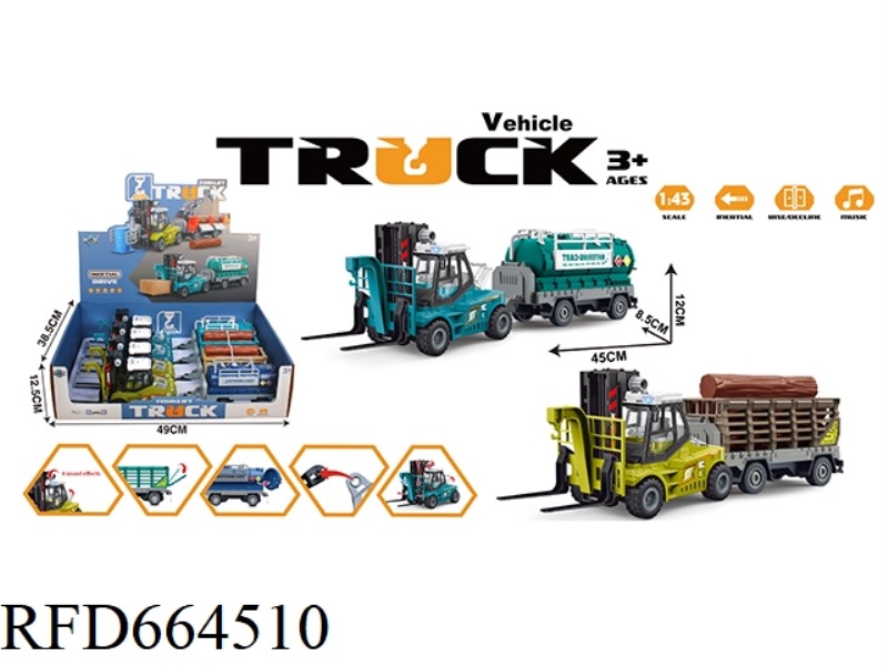 INERTIAL TRANSPORT FORKLIFT TRAILER WITH LIGHTING AND SOUND 4PCS