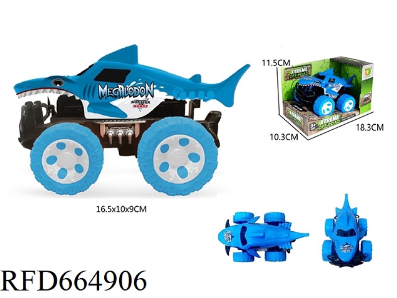 1:43 OPEN THE BLUE SHARK THEME INERTIAL CAR.