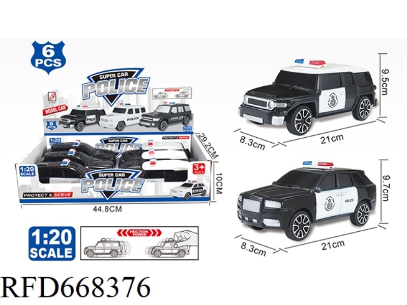 1:20 TOYOTA FJ/ CULLINAN 2 AVIN INERTIAL POLICE CARS (6 UNITS)