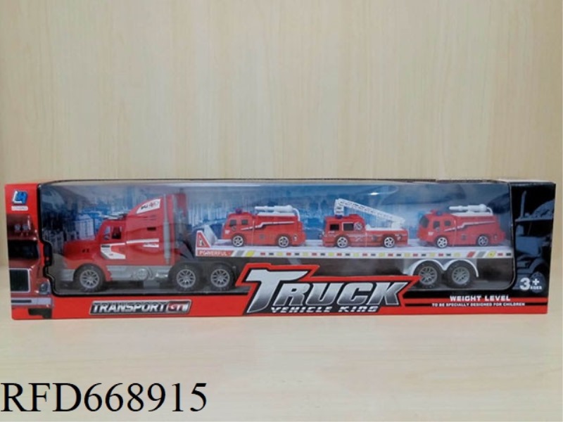 SINGLE-LAYER FLATBED TRAILER WITH INERTIAL TOW HEAD