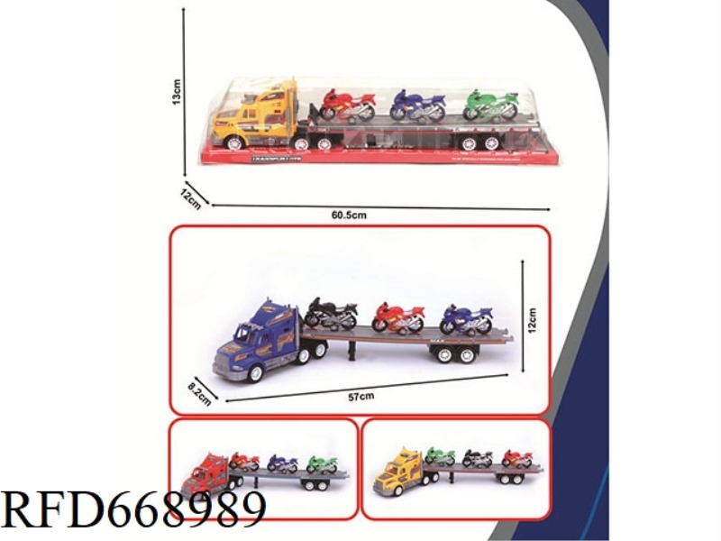 SINGLE-LAYER FLATBED TRAILER WITH INERTIAL TOW HEAD