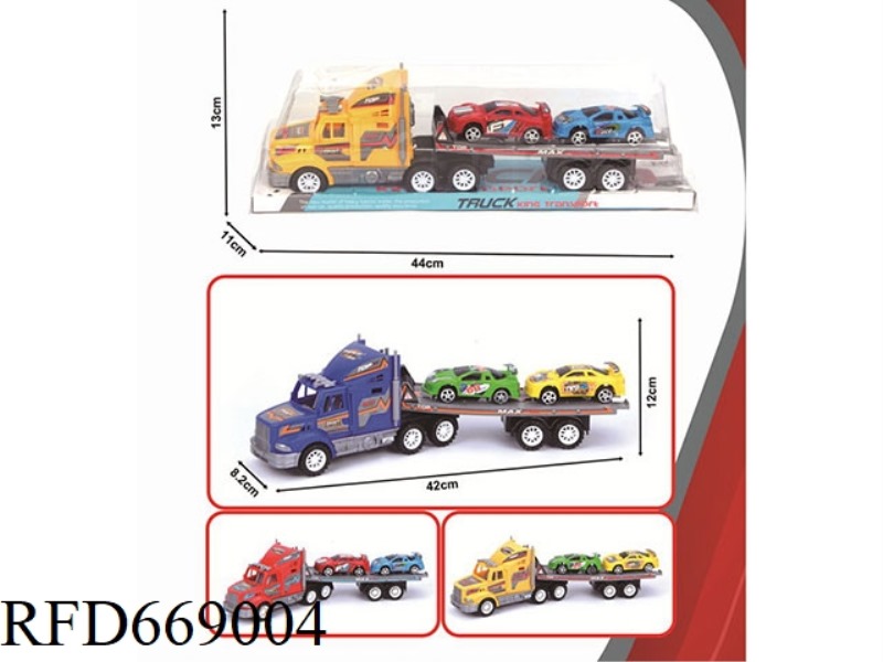 SINGLE-LAYER FLATBED TRAILER WITH INERTIAL TOW HEAD