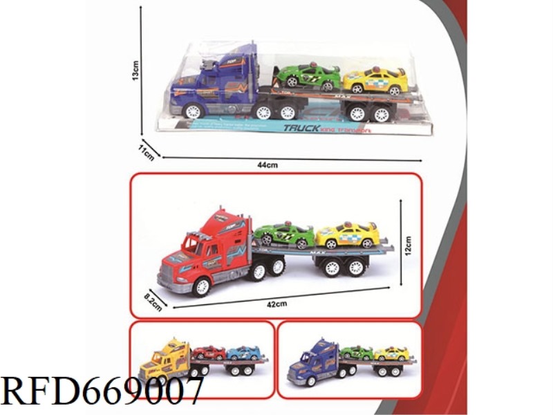 SINGLE-LAYER FLATBED TRAILER WITH INERTIAL TOW HEAD