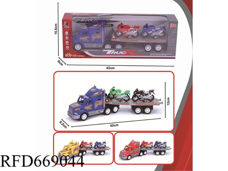 SINGLE-LAYER FLATBED TRAILER WITH INERTIAL TOW HEAD