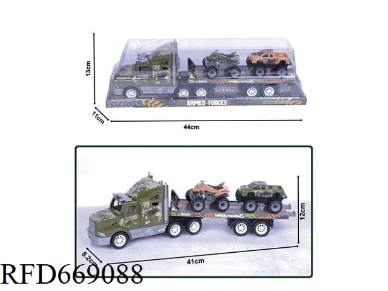 INERTIAL TRACTOR MILITARY SINGLE-LAYER FLATBED TRAILER