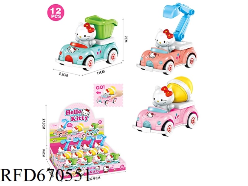 KT CAT INERTIA CAR (12PCS)