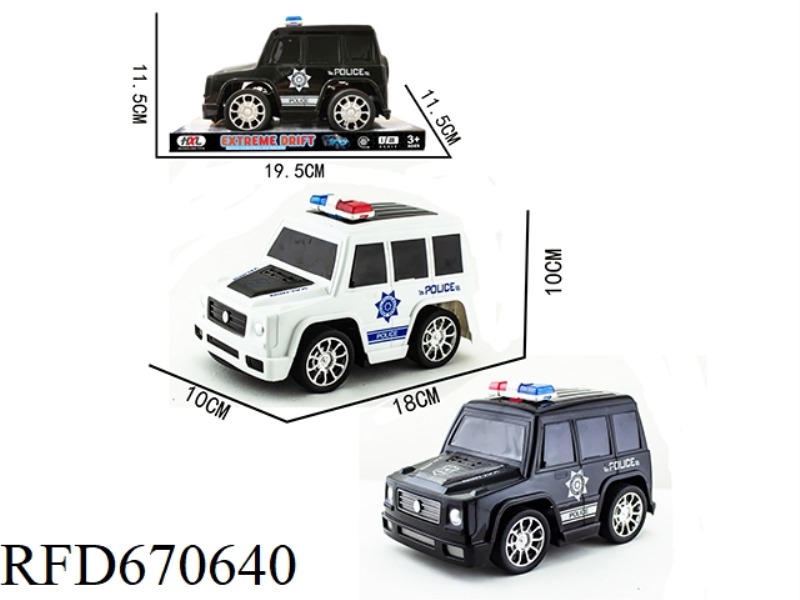Q-VERSION SUV-TYPE LARGE G-PAD PRINTED INERTIAL POLICE CAR
