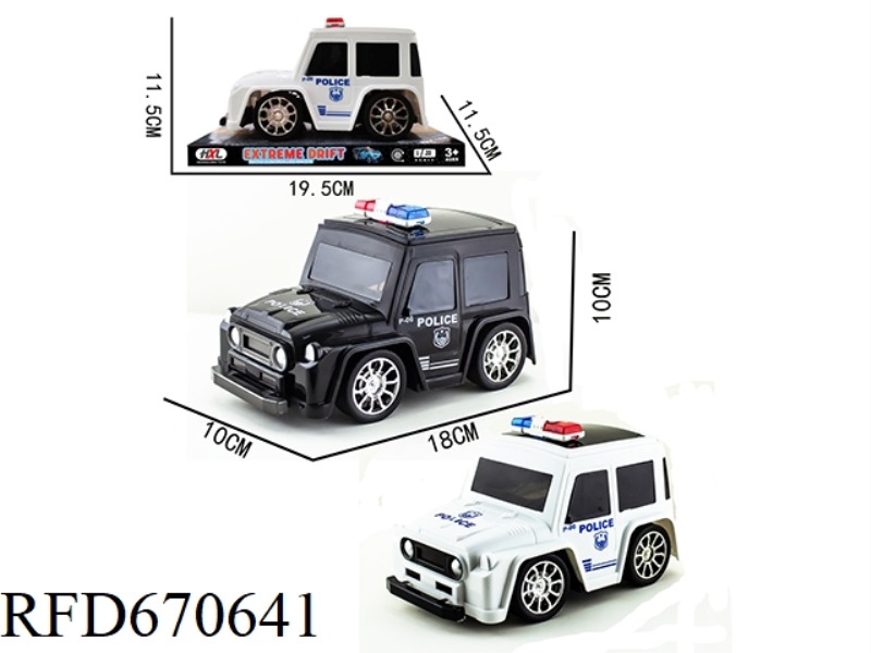 Q-VERSION SUV-TYPE TOYOTA IMPRINTING INERTIAL POLICE CAR