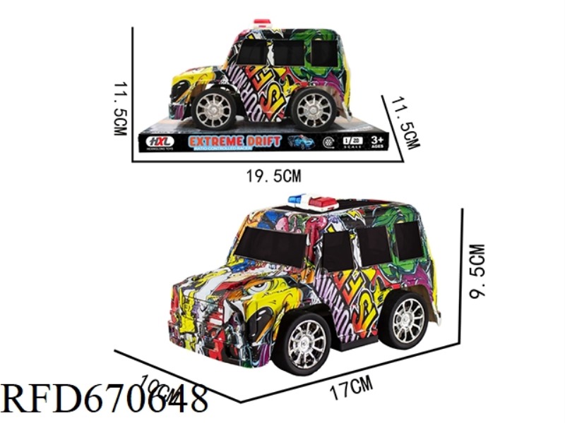 Q-VERSION WATER-PRINTED SUV-TYPE LARGE G-TYPE INERTIAL POLICE CAR