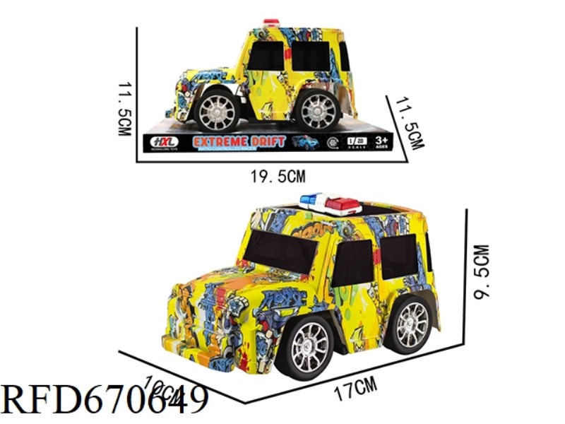 Q-VERSION WATER-PRINTED SUV-TYPE TOYOTA INERTIAL POLICE CAR