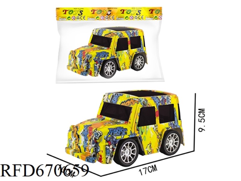 Q-VERSION WATER-PRINTED SUV-TYPE TOYOTA INERTIAL CAR