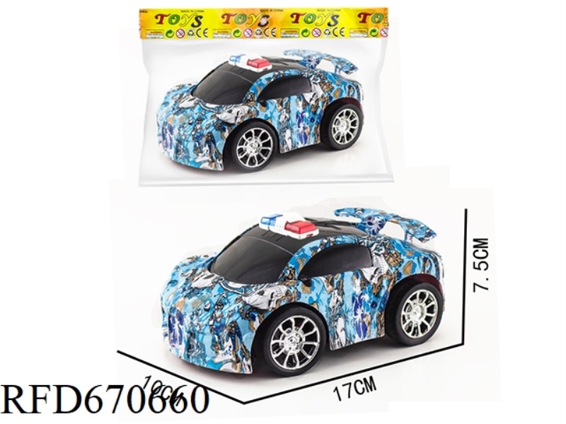 Q-VERSION WATER-PRINTED BUGATTI INERTIAL POLICE CAR