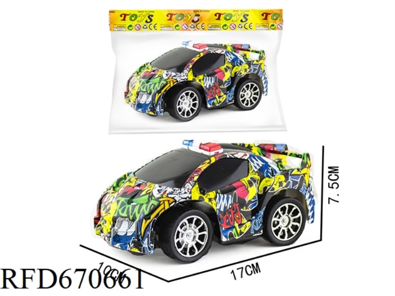 Q-VERSION WATER-PRINTED POISON INERTIAL POLICE CAR