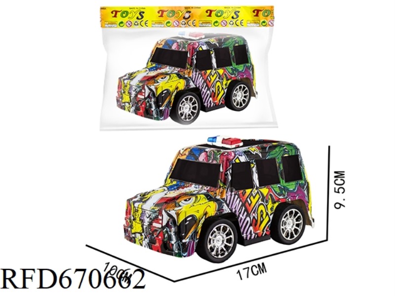 Q-VERSION WATER-PRINTED SUV-TYPE LARGE G-TYPE INERTIAL POLICE CAR