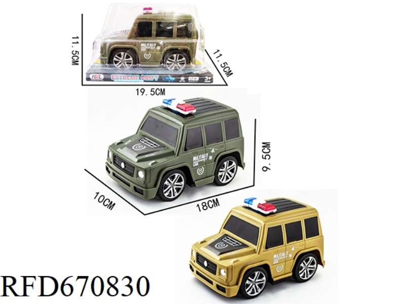 Q-VERSION SUV-TYPE LARGE G SOLID COLOR TRANSFER PRINTED INERTIAL POLICE CAR
