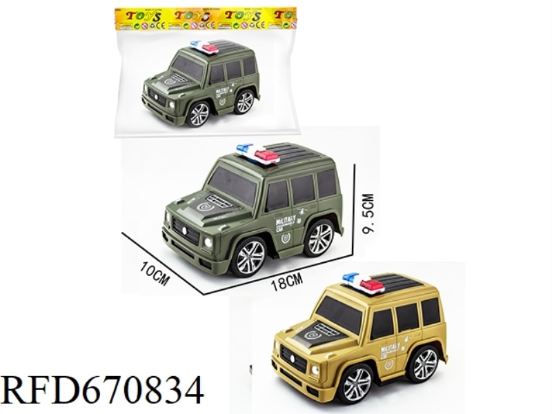 Q-VERSION SUV-TYPE LARGE G SOLID COLOR TRANSFER PRINTED INERTIAL POLICE CAR