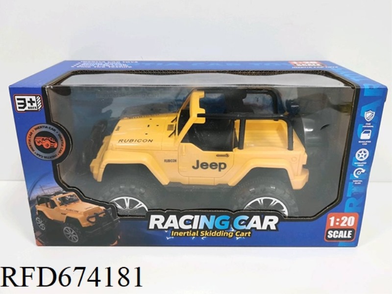 23 CM INERTIA YELLOW JEEP