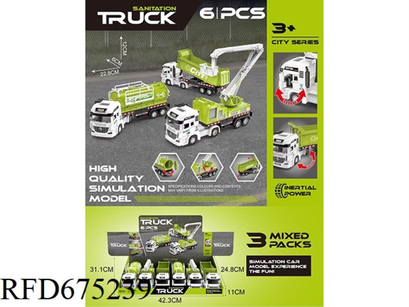 SIMULATION MODEL INERTIAL SANITATION VEHICLE SERIES (6-PIECE SET)