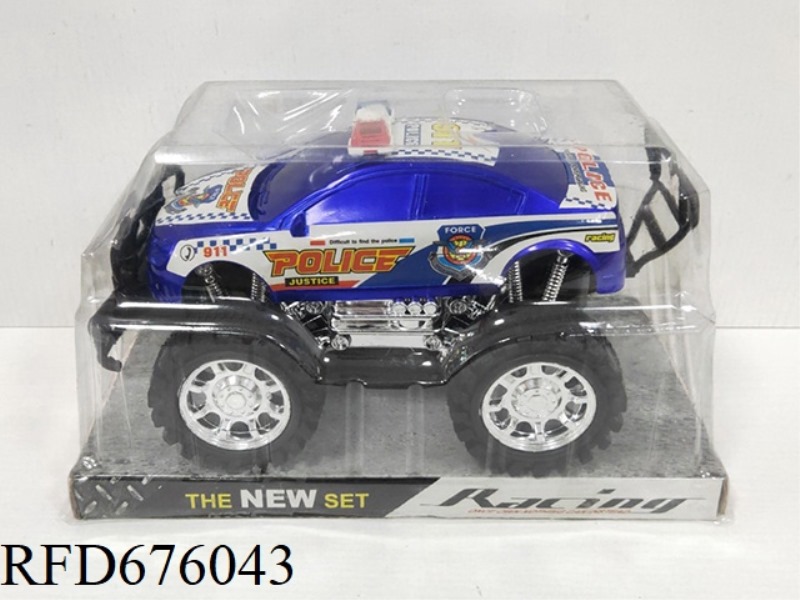 INERTIAL OFF-ROAD POLICE CAR (RED, BLUE AND ORANGE 3 COLORS)