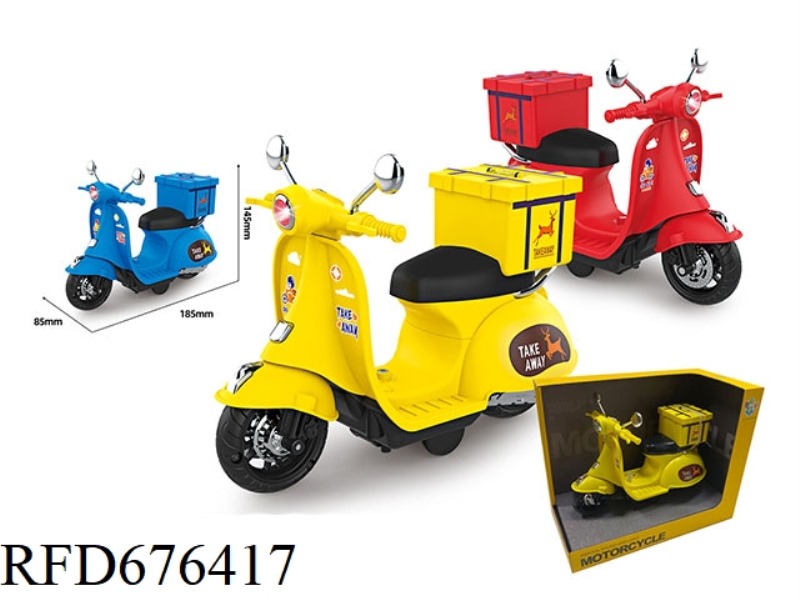 INERTIAL SOUND AND LIGHT DELIVERY MOTORCYCLE