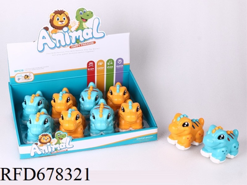 CARTOON INERTIAL DINOSAURS (8 PIECES)