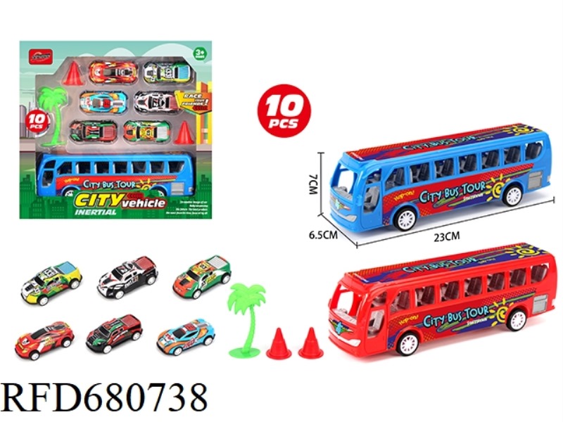 CITY BUS MINI CAR SET (HOLIDAY SUNSHINE)