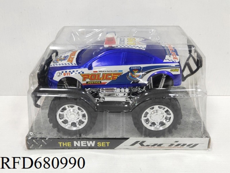 INERTIAL OFF-ROAD POLICE CAR (RED, BLUE AND ORANGE 3 COLORS)