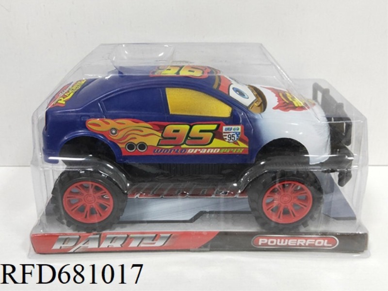 SOLID COLOR CAR STORY INERTIA CAR (GREEN/BLUE/YELLOW 3 COLORS MIXED)(GCC)