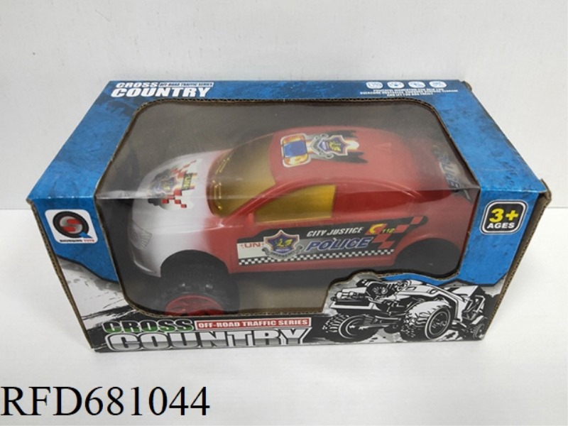 INERTIAL FIRE POLICE CAR (GREEN/BLUE/YELLOW 3 COLORS MIXED)(GCC)