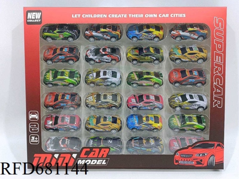 24 RECYCLED METAL CARS