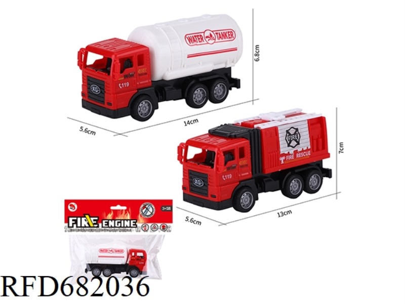 INERTIA SIMULATION FIRE TRUCK TANKER/FIRE TRUCK
