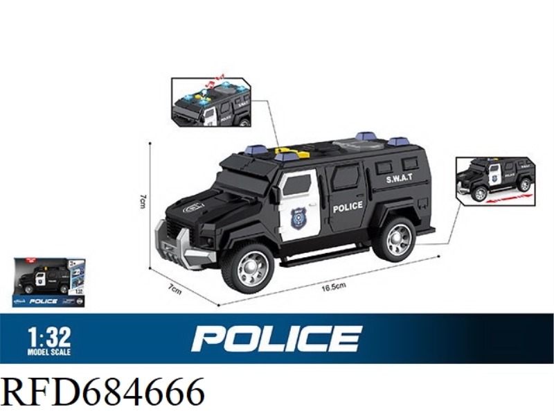1: 32 INERTIA AMERICAN POLICE OFF-ROAD VEHICLE (SOUND, LIGHT)