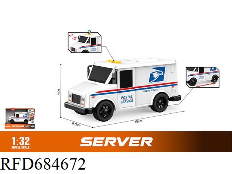 1: 32 INERTIAL UNITED STATES POSTAL SERVICE VEHICLE (SOUND, LIGHT)