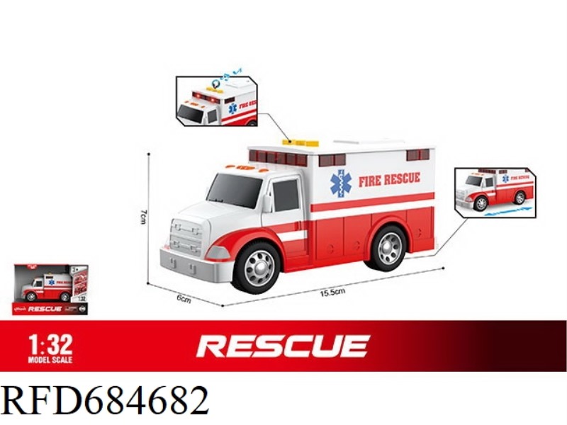 1: 32 INERTIA SOUND AND LIGHT AMERICAN VERSION AMBULANCE (SOUND, LIGHT)