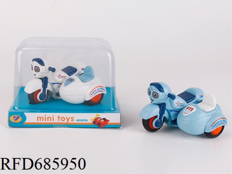 CARTOON INERTIAL POLICE MOTORCYCLE