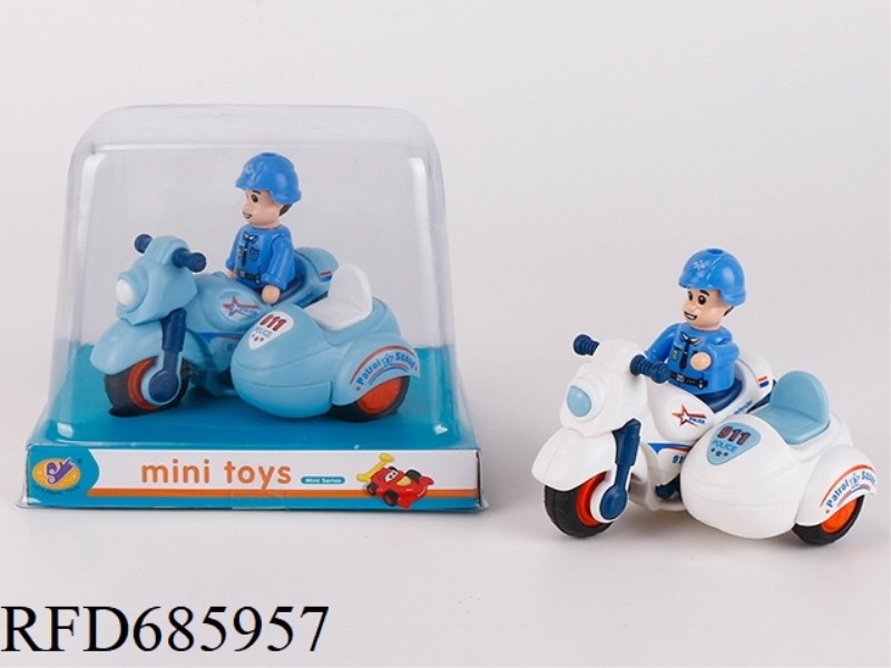 CARTOON INERTIAL POLICE MOTORCYCLE (WITH PASSENGERS)