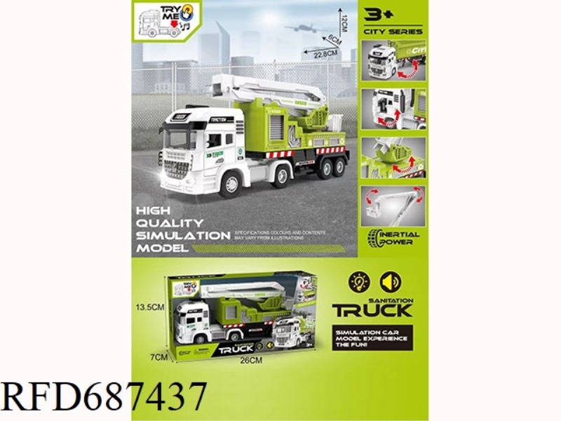 HIGH QUALITY SIMULATION MODEL INERTIA ENVIRONMENTAL SANITATION VEHICLE SERIES CLIMBING VEHICLE
