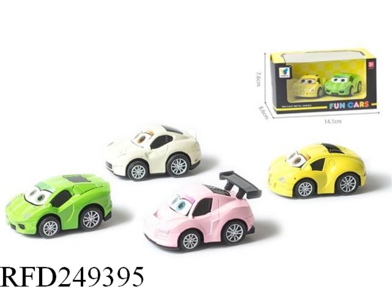 PULL BACK CAR(2PCS,4 ASST)