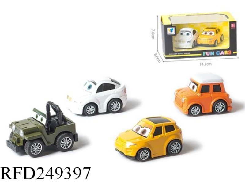 PULL BACK CAR(2PCS,4 ASST)