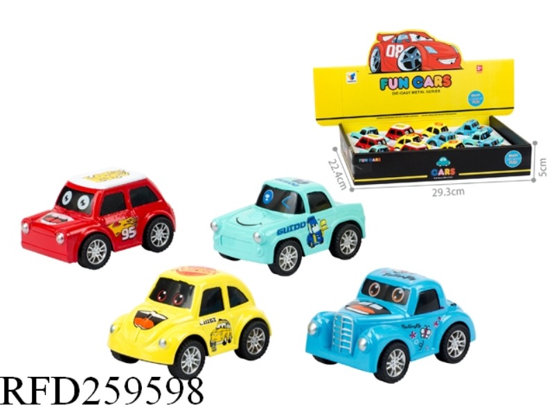 PULL BACK ALLOY CAR(12PCS,4 ASST)