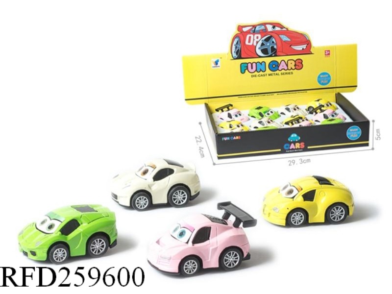 PULL BACK ALLOY CAR(12PCS,4 ASST)