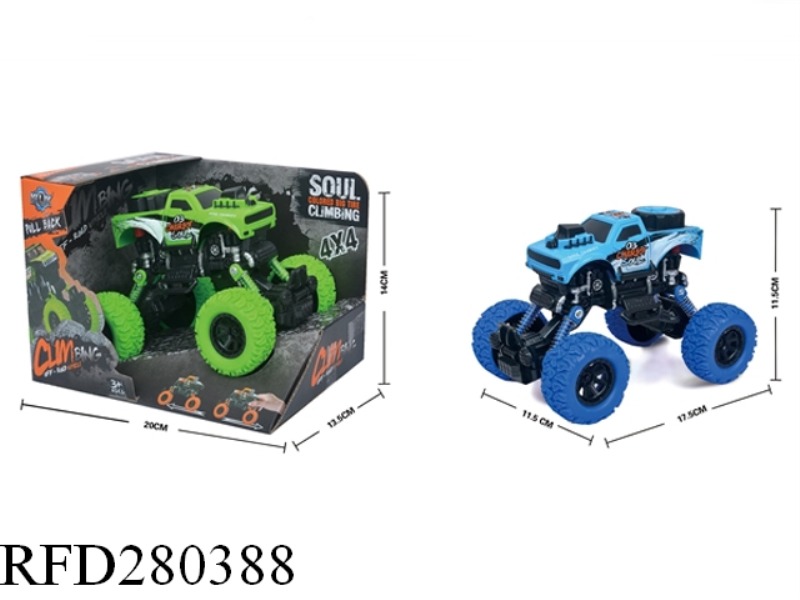 FOUR-DRIVE BACK FORCE WITH SHOCK-ABSORBER GRAFFITI CLIMBING CAR
