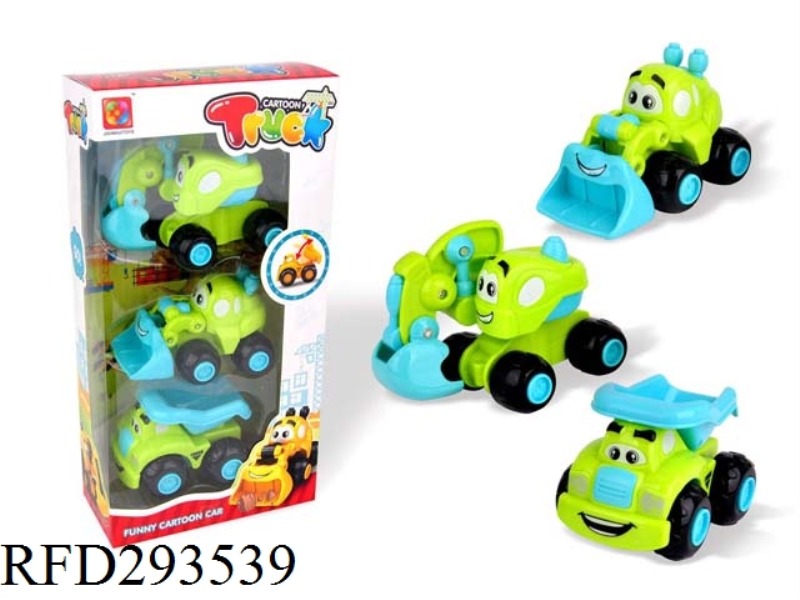 CARTOON TRUCK /3 PCS (BLUE AND GREEN)