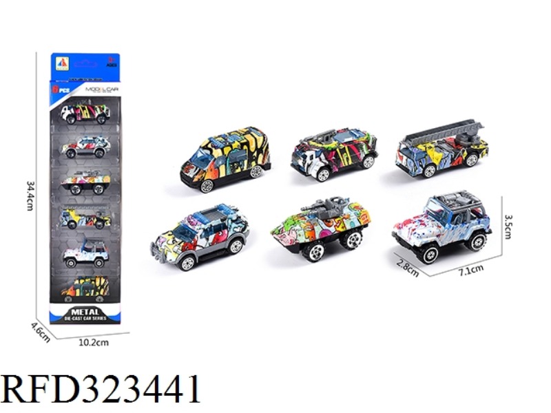 1:60 SLIDING ALLOY MILITARY GRAFFITI CAR MODEL