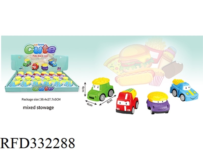 BOOMERANG CARTOON CAR 24PCS